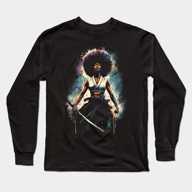 Afro Samurai Girl Long Sleeve T-Shirt by Genbu